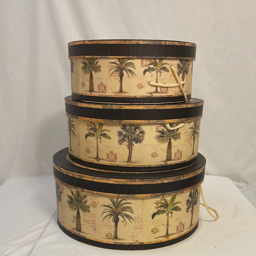 Chad Barrett Tri Coastal Design nesting Storage Boxes - Set of 3 - Picture 3 of 8